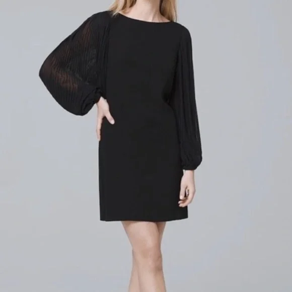 sachin and babi light blue dress THE ROW Size 12 Black Wool Blend Crepe Long Sleeve Shift Dress – Sui  Generis Designer Consignment main image 1